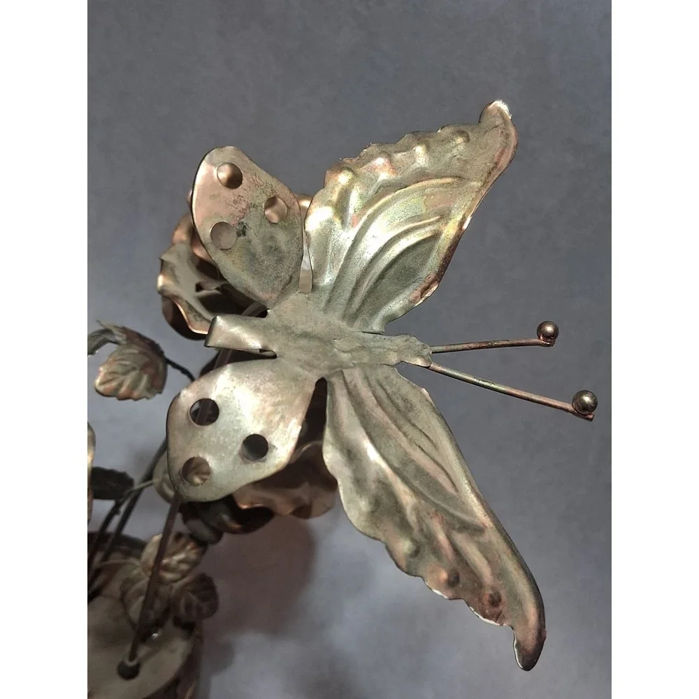 BRASS COPPER METAL MUSICAL FLOWERS 